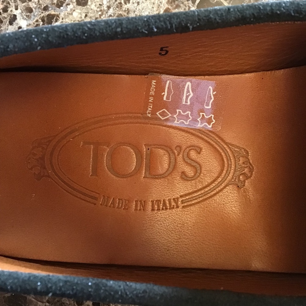 Tod's Loafers Suede Leather Driving Shoes Kiltie Fringe Moccasins - Picture 5 of 7